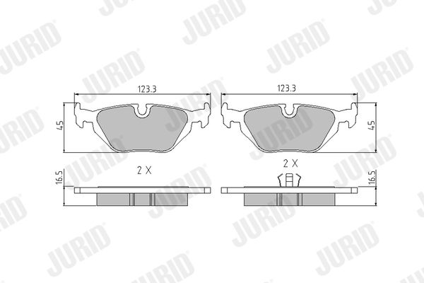 Brake Pad Set, disc brake JURID 571527J