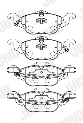 Brake Pad Set, disc brake JURID 571968J