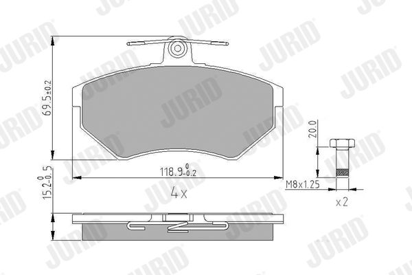 Brake Pad Set, disc brake JURID 571969J