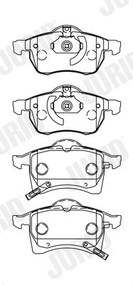 Brake Pad Set, disc brake JURID 571975J