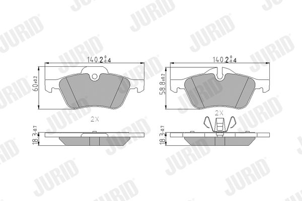 Brake Pad Set, disc brake JURID 571992J