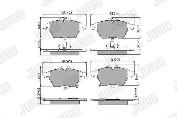 Brake Pad Set, disc brake JURID 571997J