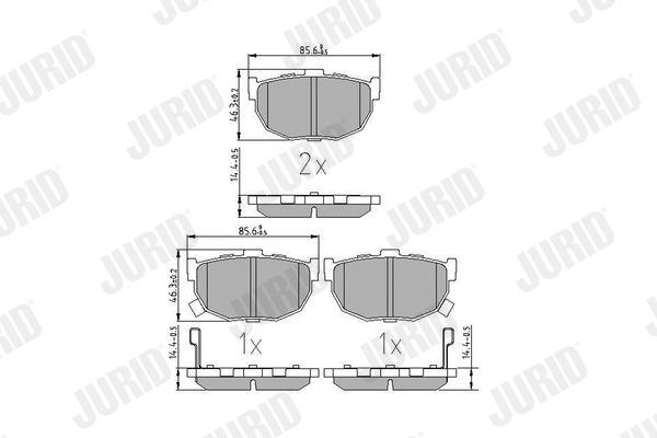 Brake Pad Set, disc brake JURID 572127J