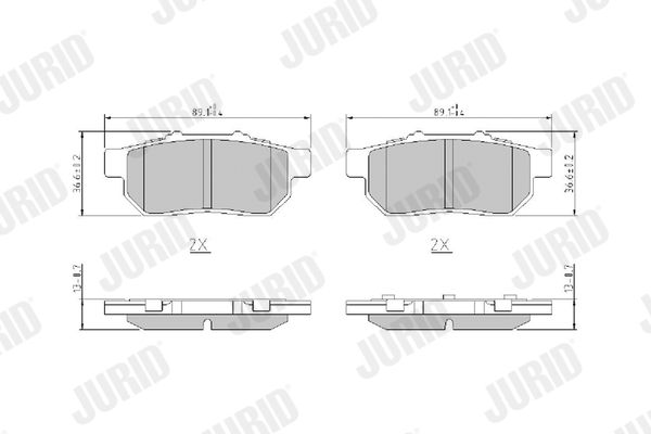 Brake Pad Set, disc brake JURID 572134J