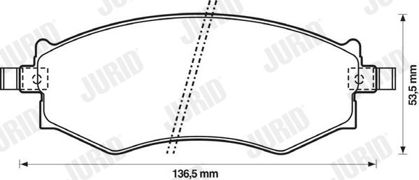 Stabdžių trinkelių rinkinys, diskinis stabdys JURID 572339J