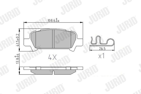 Brake Pad Set, disc brake JURID 572424J