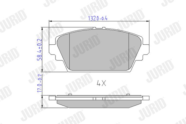 Brake Pad Set, disc brake JURID 572428J