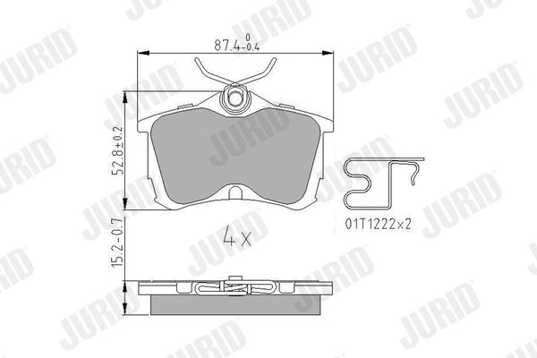 Brake Pad Set, disc brake JURID 572478J