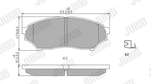 Brake Pad Set, disc brake JURID 572499J