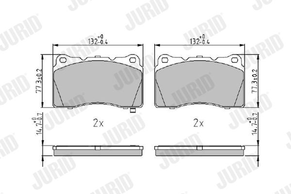 Brake Pad Set, disc brake JURID 572508J