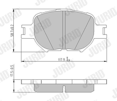 Brake Pad Set, disc brake JURID 572517J