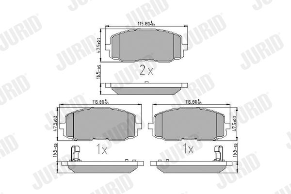 Brake Pad Set, disc brake JURID 572526J