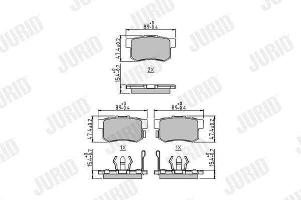 Brake Pad Set, disc brake JURID 572544J