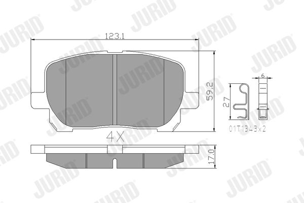 Brake Pad Set, disc brake JURID 572546J