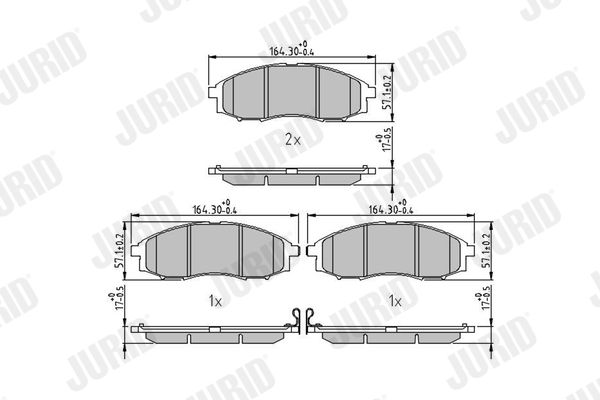 Brake Pad Set, disc brake JURID 572551J