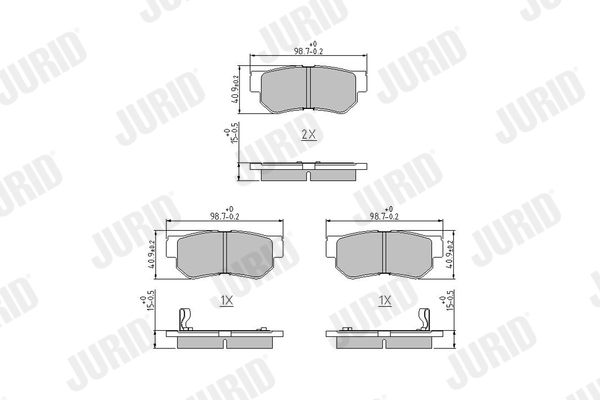 Brake Pad Set, disc brake JURID 572557J