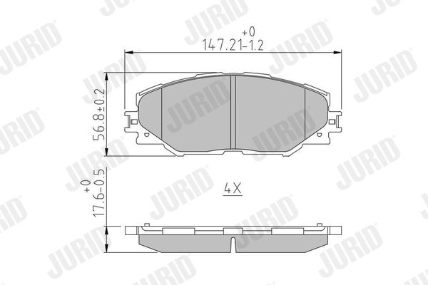 Brake Pad Set, disc brake JURID 572569J