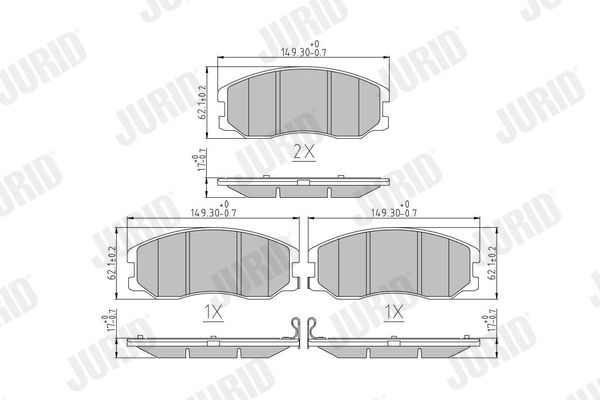 Brake Pad Set, disc brake JURID 572570J