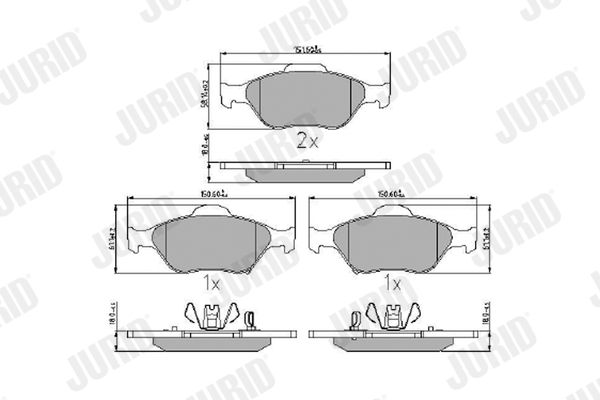 Brake Pad Set, disc brake JURID 572576J