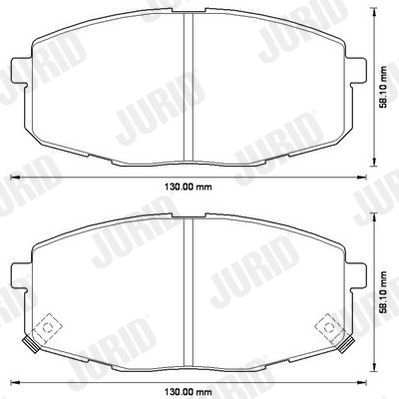 Brake Pad Set, disc brake JURID 572577JC