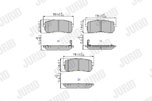 Brake Pad Set, disc brake JURID 572596J