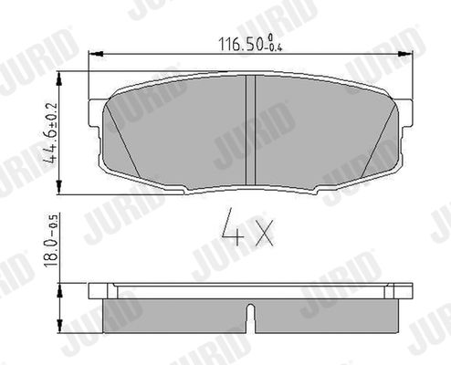 Brake Pad Set, disc brake JURID 572597J