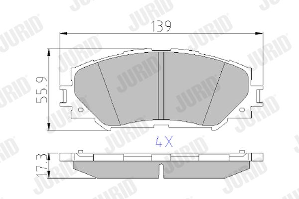 Brake Pad Set, disc brake JURID 572598J