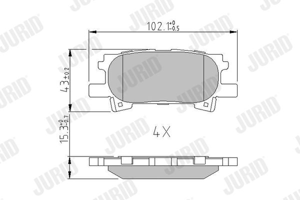 Brake Pad Set, disc brake JURID 572621J