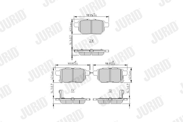 Brake Pad Set, disc brake JURID 572632J