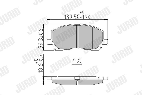 Brake Pad Set, disc brake JURID 572636J