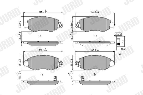 Brake Pad Set, disc brake JURID 573015J