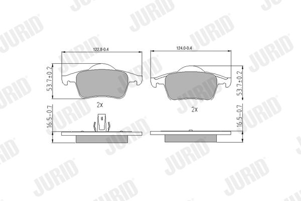 Brake Pad Set, disc brake JURID 573021J