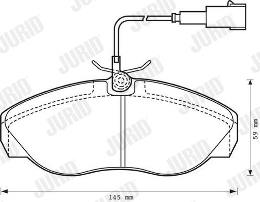 Brake Pad Set, disc brake JURID 573060J