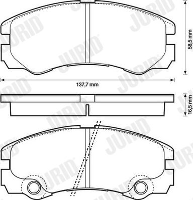 Brake Pad Set, disc brake JURID 573066J