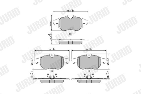 Brake Pad Set, disc brake JURID 573089J