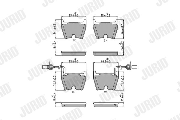 Brake Pad Set, disc brake JURID 573195J