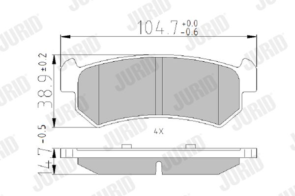 Brake Pad Set, disc brake JURID 573216J