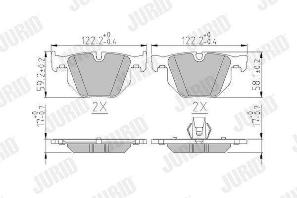 Brake Pad Set, disc brake JURID 573224J