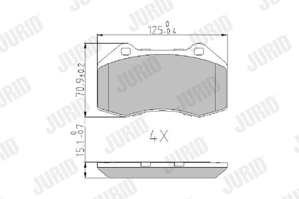 Brake Pad Set, disc brake JURID 573253J