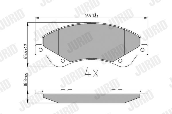 Brake Pad Set, disc brake JURID 573276J