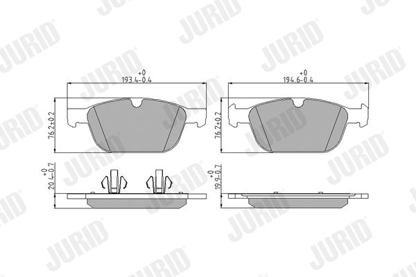 Brake Pad Set, disc brake JURID 573293J