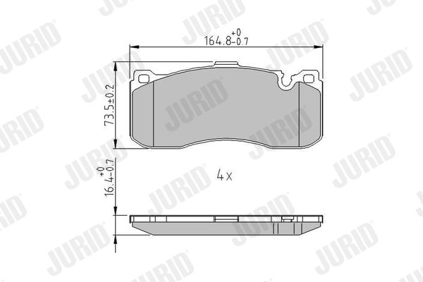 Brake Pad Set, disc brake JURID 573294J