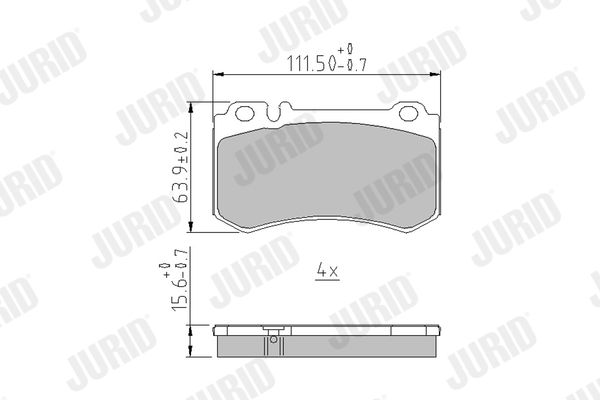 Brake Pad Set, disc brake JURID 573302J