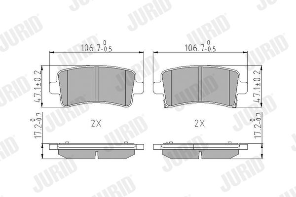 Brake Pad Set, disc brake JURID 573313J