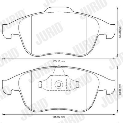 Brake Pad Set, disc brake JURID 573316JC