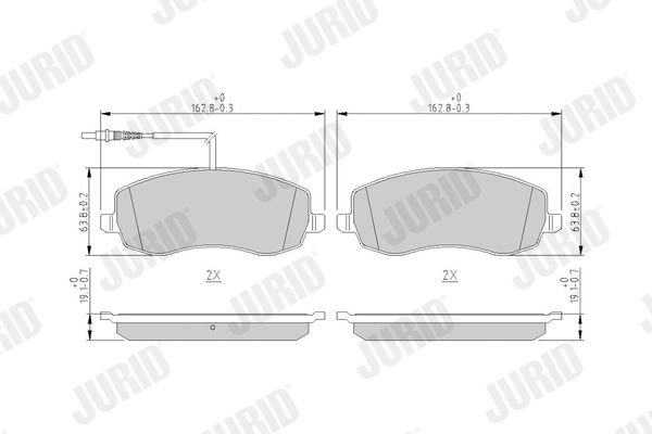 Brake Pad Set, disc brake JURID 573327J