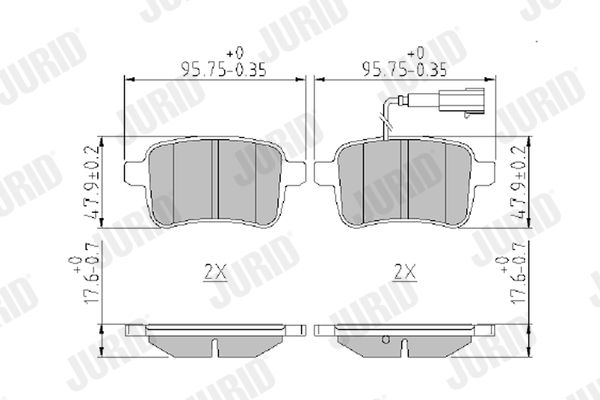 Brake Pad Set, disc brake JURID 573349J