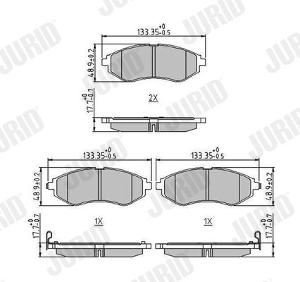 Brake Pad Set, disc brake JURID 573371J