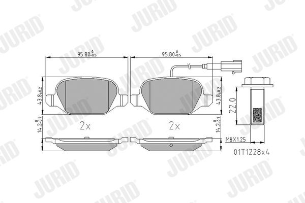 Brake Pad Set, disc brake JURID 573400J