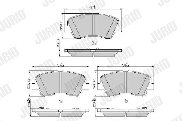 Brake Pad Set, disc brake JURID 573406J